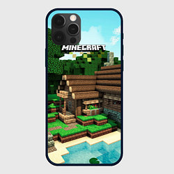 Чехол для iPhone 12 Pro Max Minecraft House, цвет: 3D-черный