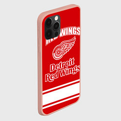 Чехол для iPhone 12 Pro Max Detroit red wings, цвет: 3D-светло-розовый — фото 2