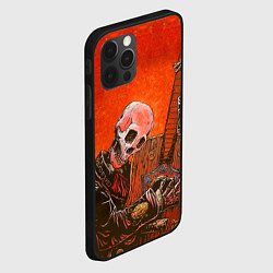 Чехол для iPhone 12 Pro Max Скелет с гитарой, цвет: 3D-черный — фото 2