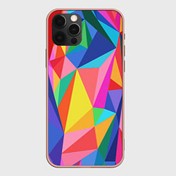 Чехол для iPhone 12 Pro Max Радуга, цвет: 3D-светло-розовый