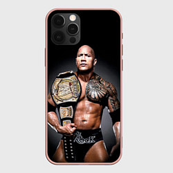 Чехол для iPhone 12 Pro Max Dwayne Johnson, цвет: 3D-светло-розовый