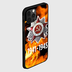 Чехол для iPhone 12 Pro Max Орден ВОВ и огонь, цвет: 3D-черный — фото 2