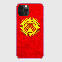 Чехол для iPhone 12 Pro Max Киргизия, цвет: 3D-малиновый