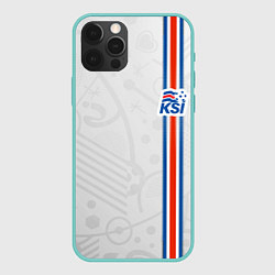 Чехол для iPhone 12 Pro Max Сборная Исландии по футболу, цвет: 3D-мятный