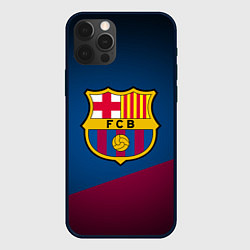 Чехол для iPhone 12 Pro FCB Barcelona, цвет: 3D-черный