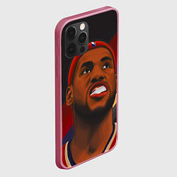 Чехол для iPhone 12 Pro LeBron Smile, цвет: 3D-малиновый — фото 2