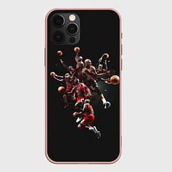 Чехол для iPhone 12 Pro Michael Jordan Style, цвет: 3D-светло-розовый