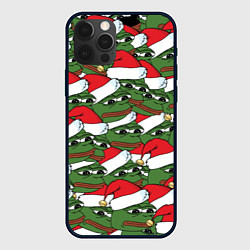 Чехол iPhone 12 Pro Sad frog new year