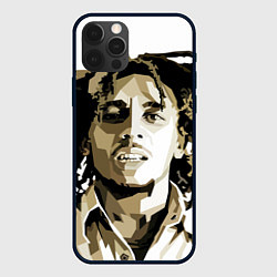 Чехол для iPhone 12 Pro Bob Marley: Mono, цвет: 3D-черный