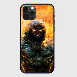 Чехол iPhone 12 Pro Disturbed: Monster Flame