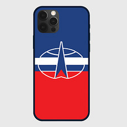 Чехол iPhone 12 Pro Флаг космический войск РФ