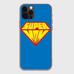 Чехол для iPhone 12 Pro Супермама, цвет: 3D-светло-розовый