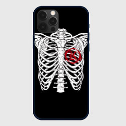 Чехол для iPhone 12 Pro Кукрыниксы: Скелет, цвет: 3D-черный