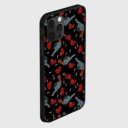 Чехол для iPhone 12 Pro Револьверы и Розы, цвет: 3D-черный — фото 2