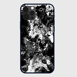 Чехол для iPhone 12 Pro Чёрная краска, цвет: 3D-черный