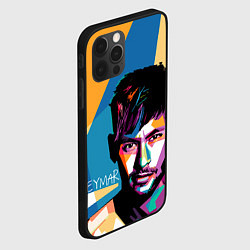 Чехол для iPhone 12 Pro Neymar Polygons, цвет: 3D-черный — фото 2