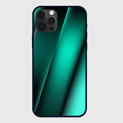 Чехол для iPhone 12 Pro Emerald lines, цвет: 3D-черный