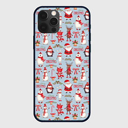 Чехол для iPhone 12 Pro Рождественская Милота, цвет: 3D-черный