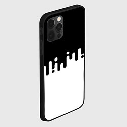Чехол для iPhone 12 Pro Чёрно-белый узор, цвет: 3D-черный — фото 2
