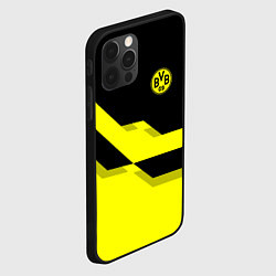 Чехол для iPhone 12 Pro BVB FC: Yellow style, цвет: 3D-черный — фото 2