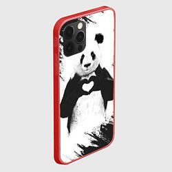 Чехол для iPhone 12 Pro Panda Love, цвет: 3D-красный — фото 2