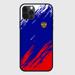 Чехол для iPhone 12 Pro RUSSIA SPORT, цвет: 3D-черный