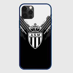 Чехол для iPhone 12 Pro FC Monaco: Black Style, цвет: 3D-тёмно-синий