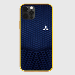 Чехол для iPhone 12 Pro Mitsubishi: Sport Motors, цвет: 3D-желтый