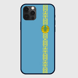 Чехол для iPhone 12 Pro I Love Kazakhstan, цвет: 3D-черный