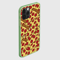 Чехол для iPhone 12 Pro Любитель пиццы, цвет: 3D-салатовый — фото 2