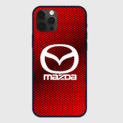 Чехол для iPhone 12 Pro Mazda: Red Carbon, цвет: 3D-черный