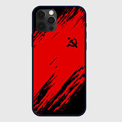 Чехол для iPhone 12 Pro USSR: Red Patriot, цвет: 3D-черный