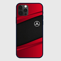 Чехол для iPhone 12 Pro Mercedes Benz: Red Sport, цвет: 3D-черный