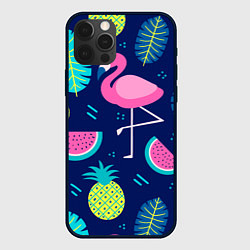 Чехол iPhone 12 Pro Фруктовый фламинго