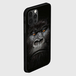 Чехол для iPhone 12 Pro Морда Гориллы, цвет: 3D-черный — фото 2