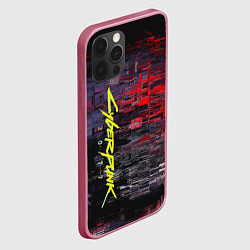 Чехол для iPhone 12 Pro Cyberpunk 2077, цвет: 3D-малиновый — фото 2