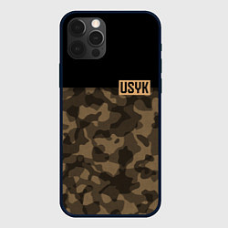 Чехол для iPhone 12 Pro USYK Camo, цвет: 3D-черный