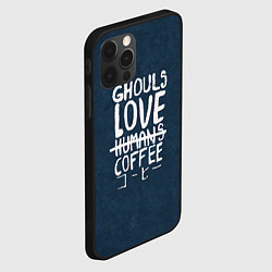 Чехол для iPhone 12 Pro Ghouls Love Coffee, цвет: 3D-черный — фото 2