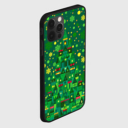 Чехол для iPhone 12 Pro Город - ёлка, цвет: 3D-черный — фото 2