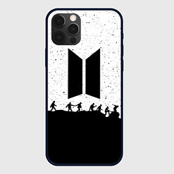 Чехол для iPhone 12 Pro BTS: Black Stars, цвет: 3D-черный