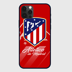 Чехол для iPhone 12 Pro ФК Атлетико Мадрид, цвет: 3D-черный