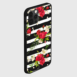 Чехол для iPhone 12 Pro Розы и орхидеи, цвет: 3D-черный — фото 2