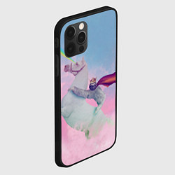 Чехол для iPhone 12 Pro Ленивец король на единороге, цвет: 3D-черный — фото 2