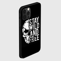 Чехол для iPhone 12 Pro Stay wild and free, цвет: 3D-черный — фото 2