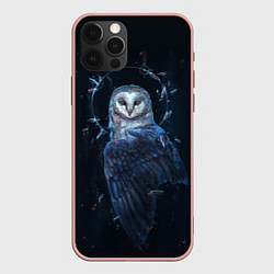 Чехол для iPhone 12 Pro Священная сова, цвет: 3D-светло-розовый