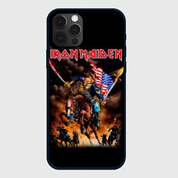 Чехол для iPhone 12 Pro Iron Maiden: USA Warriors, цвет: 3D-черный