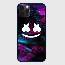 Чехол для iPhone 12 Pro Marshmello NEON, цвет: 3D-черный