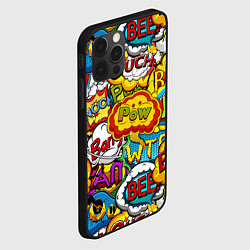 Чехол для iPhone 12 Pro Звуки комиксов, цвет: 3D-черный — фото 2