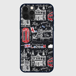 Чехол для iPhone 12 Pro Привет Лондон, цвет: 3D-черный