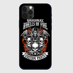 Чехол для iPhone 12 Pro Original wheels of fire, цвет: 3D-черный